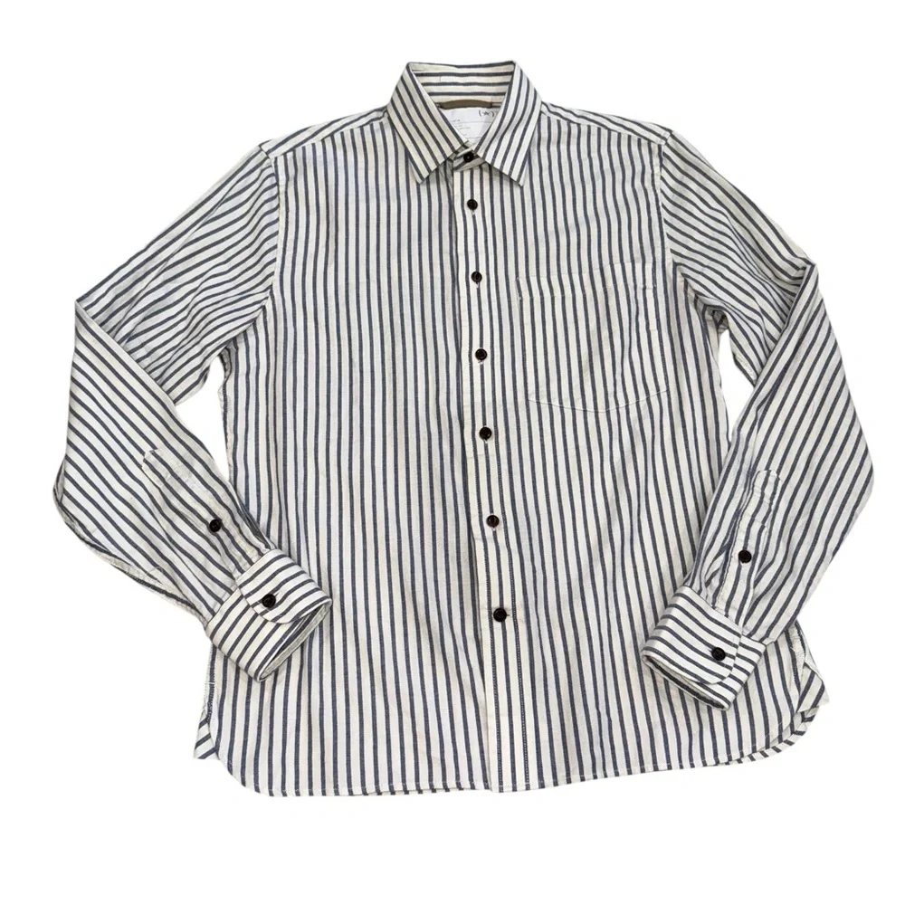 Banana Republic Cotton Heritage Collection Striped Button Down Blue & White S